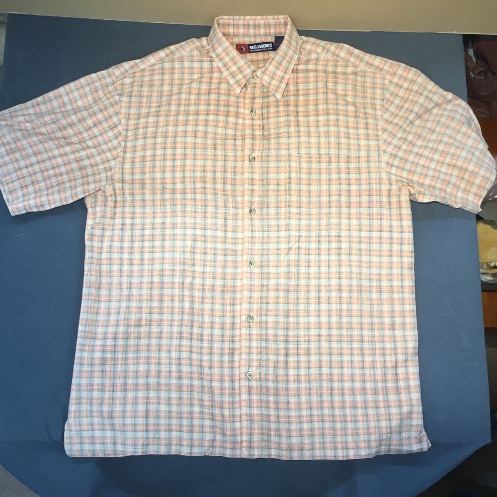 Reel Legends Men's Plaid Button Down Shirt
